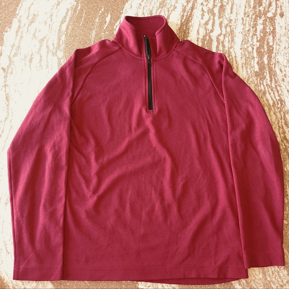 Banana Republic Red Quarter-Zip Sweatshirt - Picture 2 of 2